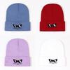 Versatile Hat Style Funny Embroidered Solid Unisex Warm Hatsbeanie Knitted