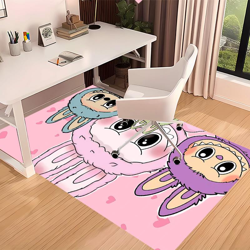 labubu Printed Absorbent Washable Carpet, Non-Slip Bathroom Mats, Kitchen Rugs, Yoga Mat,Living Room Entrance, Camping Picnic Rugs
