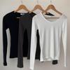 New ArriVals Open Run Women Sheer Long SleeVe V Neck Slim FiT Spandex T shirT
