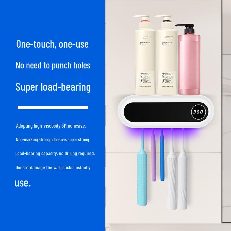 2023 Ultraviolet Toothbrush Sterilizer Rack - No-Drill Installation