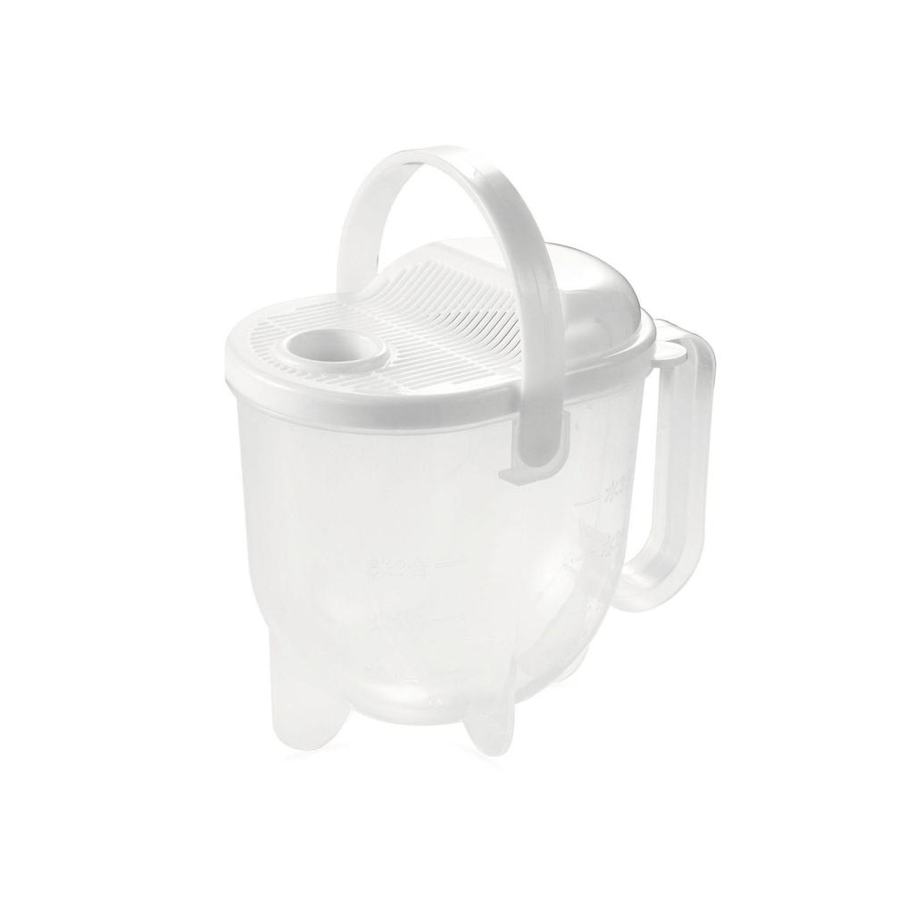 Hands-Free Rice Washer: Drain & Flush Sieve Basket for Effortless Rice Cleaning