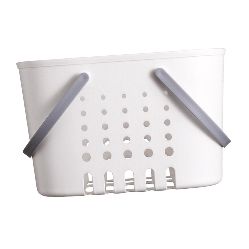 Portable Shower Caddy Hollow Basket Toiletry Organizer Sturdy for Under Sink Grey