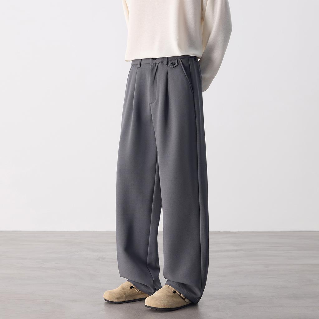Old Money Wind Casual Pants Men's Spring and Autumn New Loose and Versatile Straight Casual Wide-leg Pants Men's Wholesale