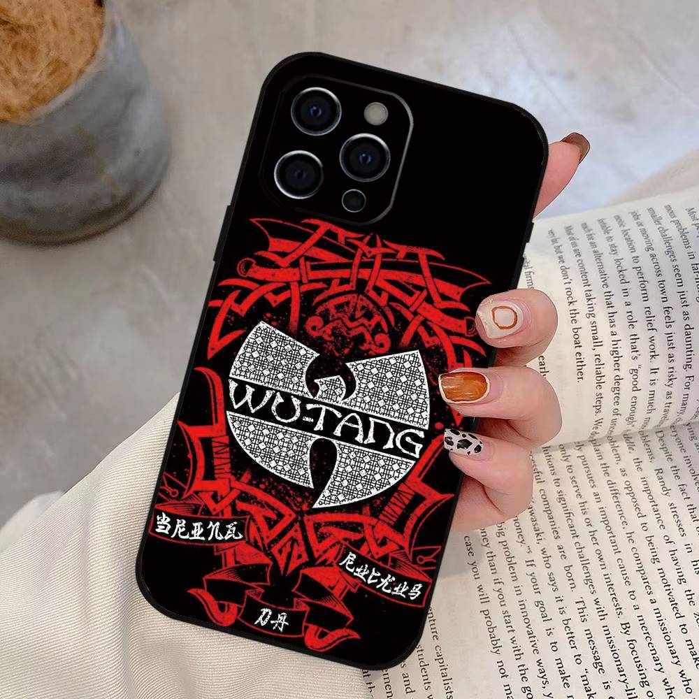 Wu-Tang Wu T-Tang C-Clan Custodia Ultra per Telefono Per iPhone 17,16,15,14,13,12,11 Plus,Pro Max,XS,Copertura Nera in Silicone Morbido