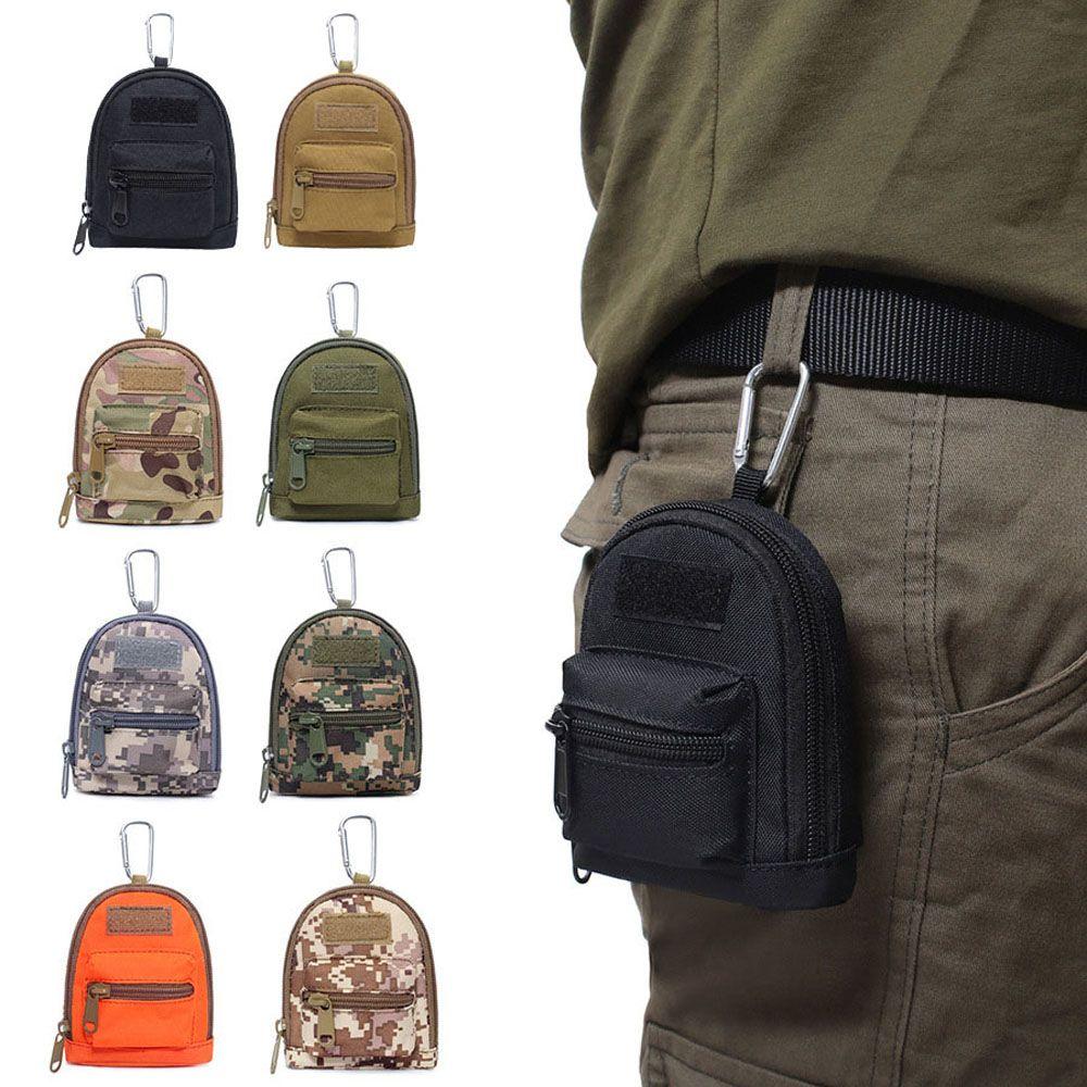 

Wallet Pouch Nylon Portable Tool Bag Waterproof Molle Case Fanny Pack Waist Bag with Carabiner 1