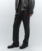INSILENCE Belted Double-Pleated Wool Pants Charcoal