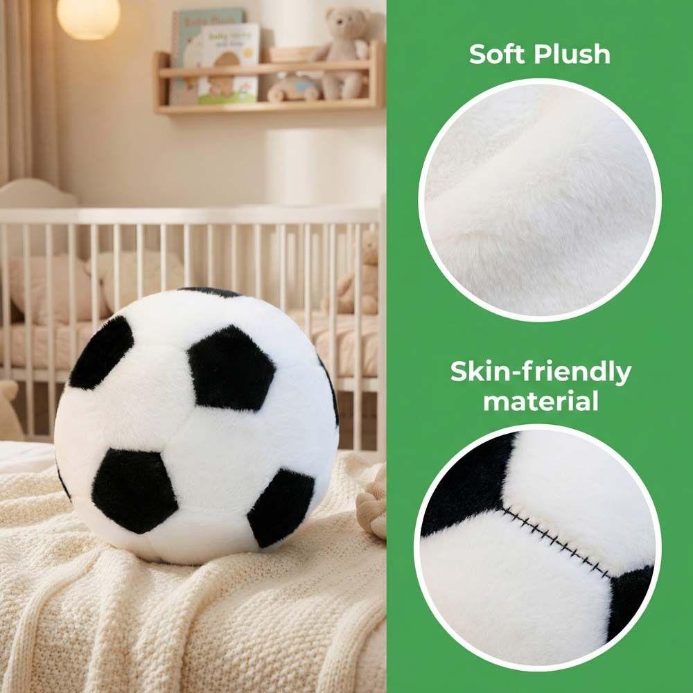 Stuffed Round Football Dolls Soft Football Plush Toy Football Throw Pillow Doll  Kid Girl Boy