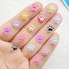 50Pcs Cute Mini Cartoon Luminous colorful cat claws Nail Art Resin Designer Charms DIY Craft For Nail 3D Decorations Jewelry