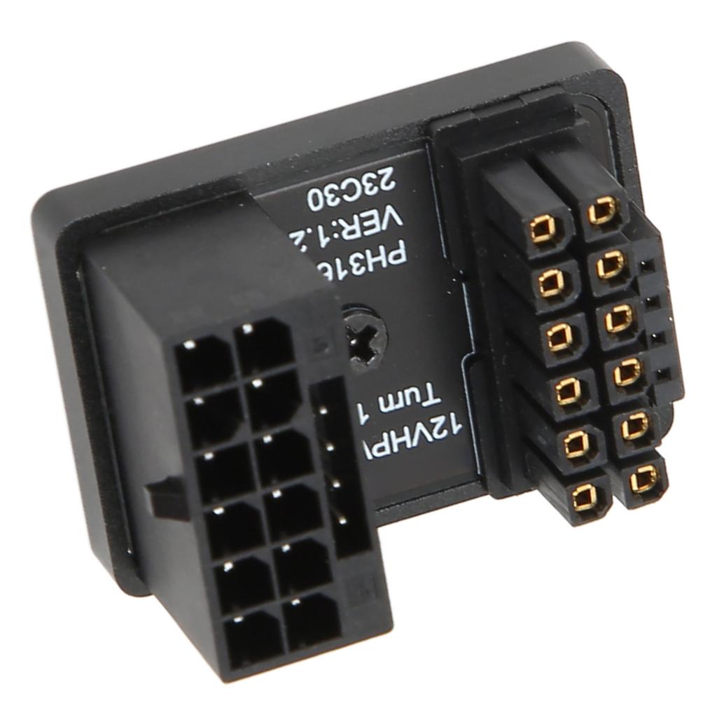 ATX 16Pin Male to 16pin Female 180 Degree Angled Adapter 12V PCIe5.0 HPWR GPU U Turn Angle Connector for Desktop PC