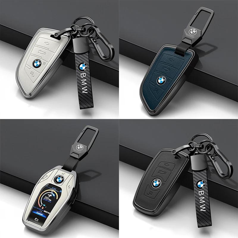 BBJH7 Car Key Case for BMW 216i F46 X1 X2 X3 X5 X6 GT 2 5 6 7 Series 3 4 Buttons Smart Keyless Remote Control Fobs Protector Cover