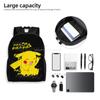 Pokemon Pikachu Backpacks Cracks A Joke Laughing Daypack  Mochila Campus Retro Washable Rucksack