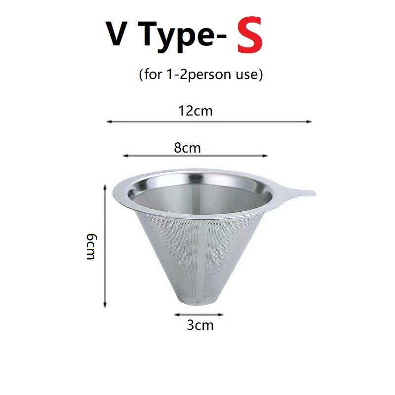 

Пуровер Кофе Дриппер Медленная Капля Безбумажный Кофейный Фильтр Многоразовый Ситечко Корзины для Кофейного Фильтра из Нержавеющей Стали Сетчатое Ситечко