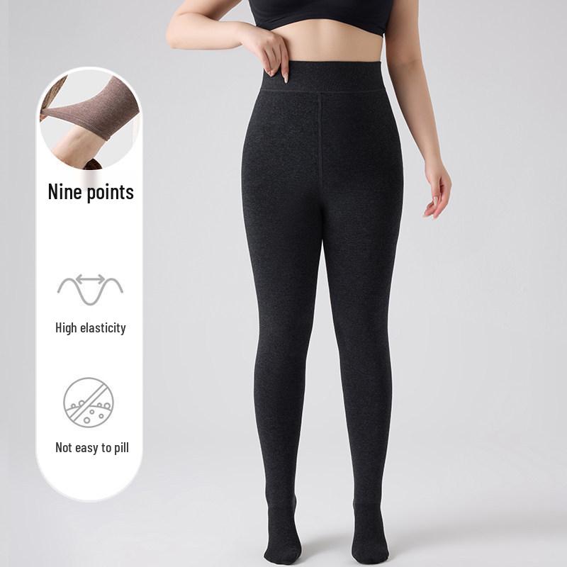 2025 Women's High-Waisted Slim-Fit Plus Size Winter Footed Leggings