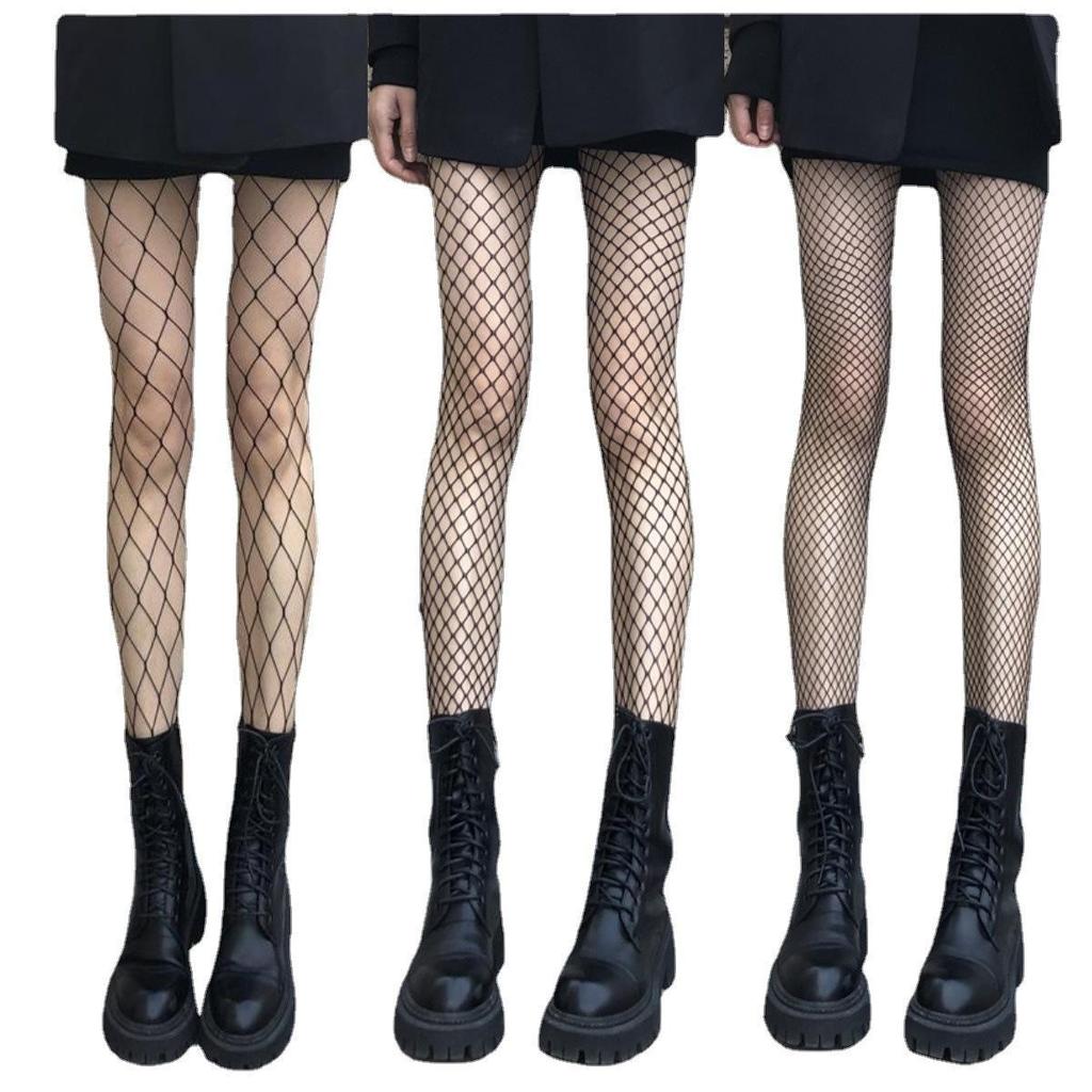 Mu Ruan Black Lace Fishnet Stockings - Trendy, Thin, Sexy Women's Summer Hosiery