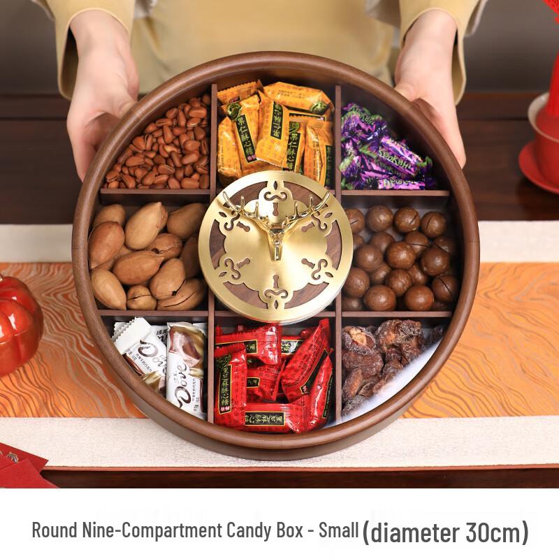 New Chinese Style Solid Wood Snack & Fruit Tray