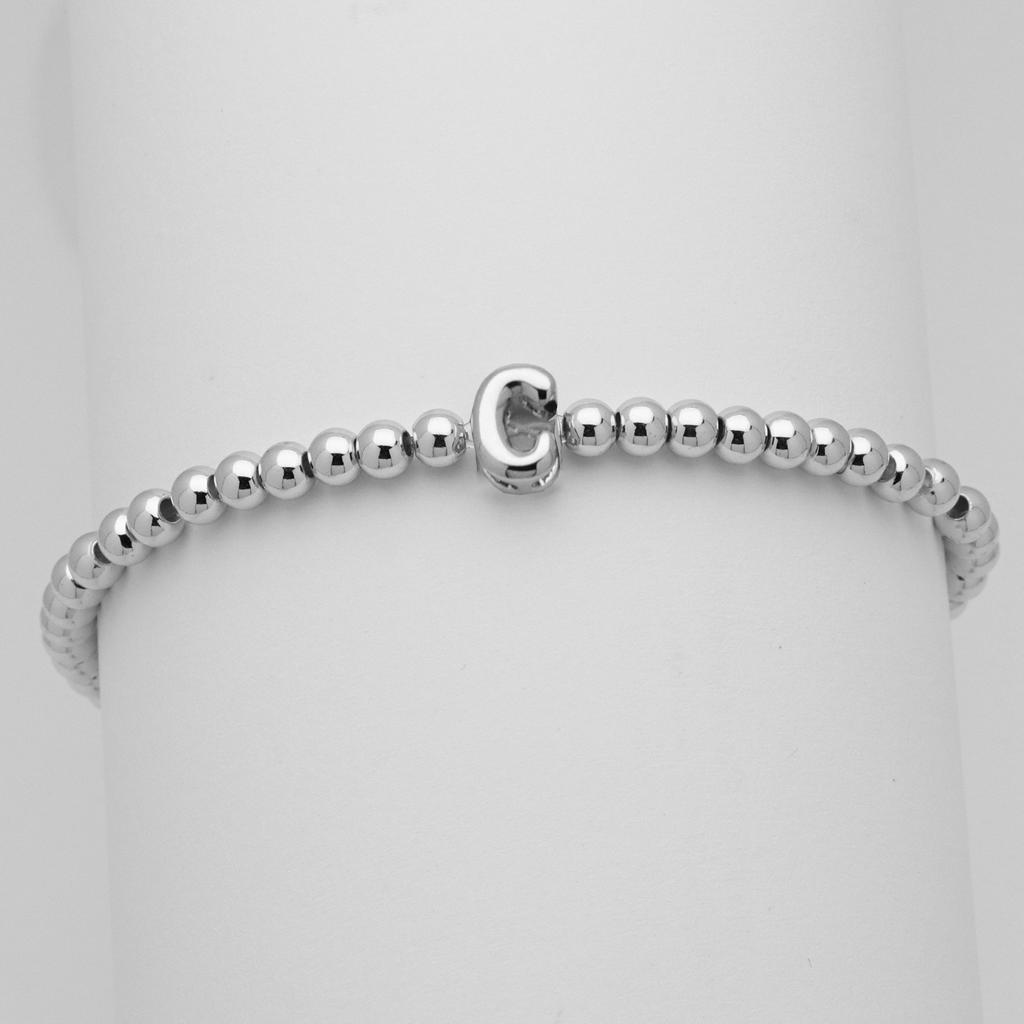 26 English Names White Gold Balloon Bubble Letter Bead Bead Bracelet Bracelet