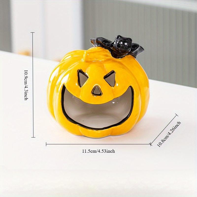 

Pumpkin Lantern Halloween Funny Candlestick Ceramic Aromatherapy Candle Holder Home Party Atmosphere Desktop Decoration тыква