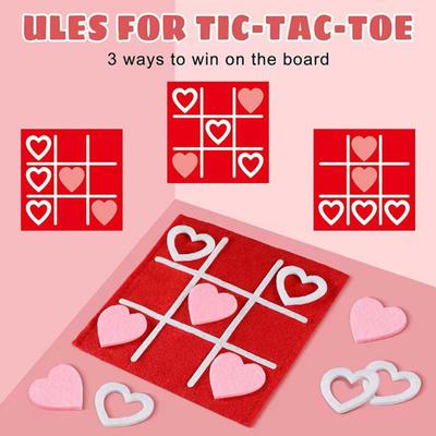 Yousheng 3/12/24Pcs Mini XO Felt Board Game Educational XO Puzzle Toy Toddler Boys Girls Portable Travel 2 Player Battle Strategic Board Game
