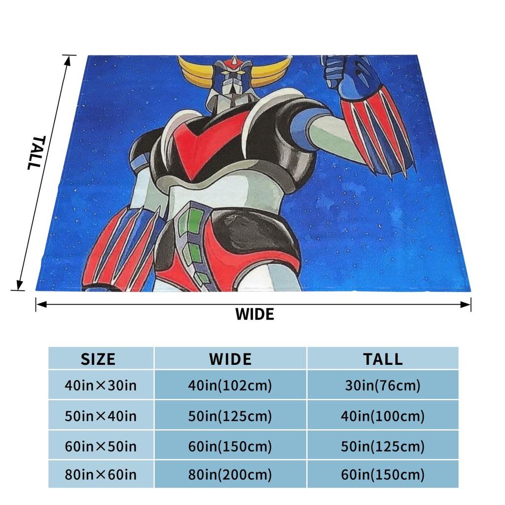 UFO Robot Goldorak Grendizer Anime Mechanical Warrior Blanket Soft Flannel Throw Blanket Bedding for Bed Living room Home Couch