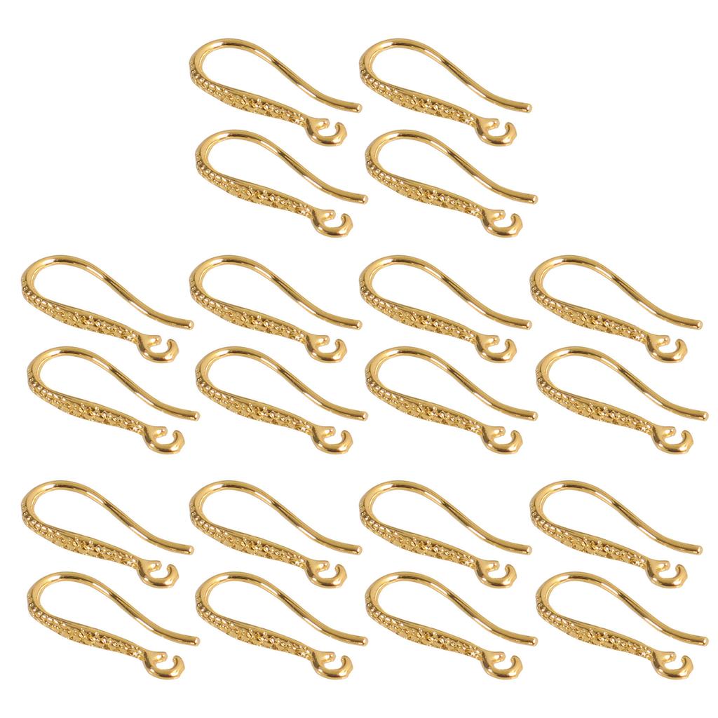 Set med 20 kopparfärgade örhängeskrokar halvfärdiga öronkrokar med öppen ögla för hantverkare DIY mångsidiga smyckestillbehör