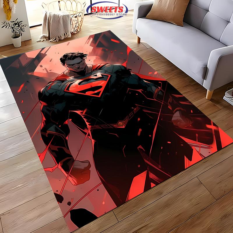 Novo Tapete do Superman! Embeleze o Espaço,Adicione Macio e Confortável,Sala de Estar Quarto Porta de Entrada Área de Escritório Pode Ser Usado Tapete