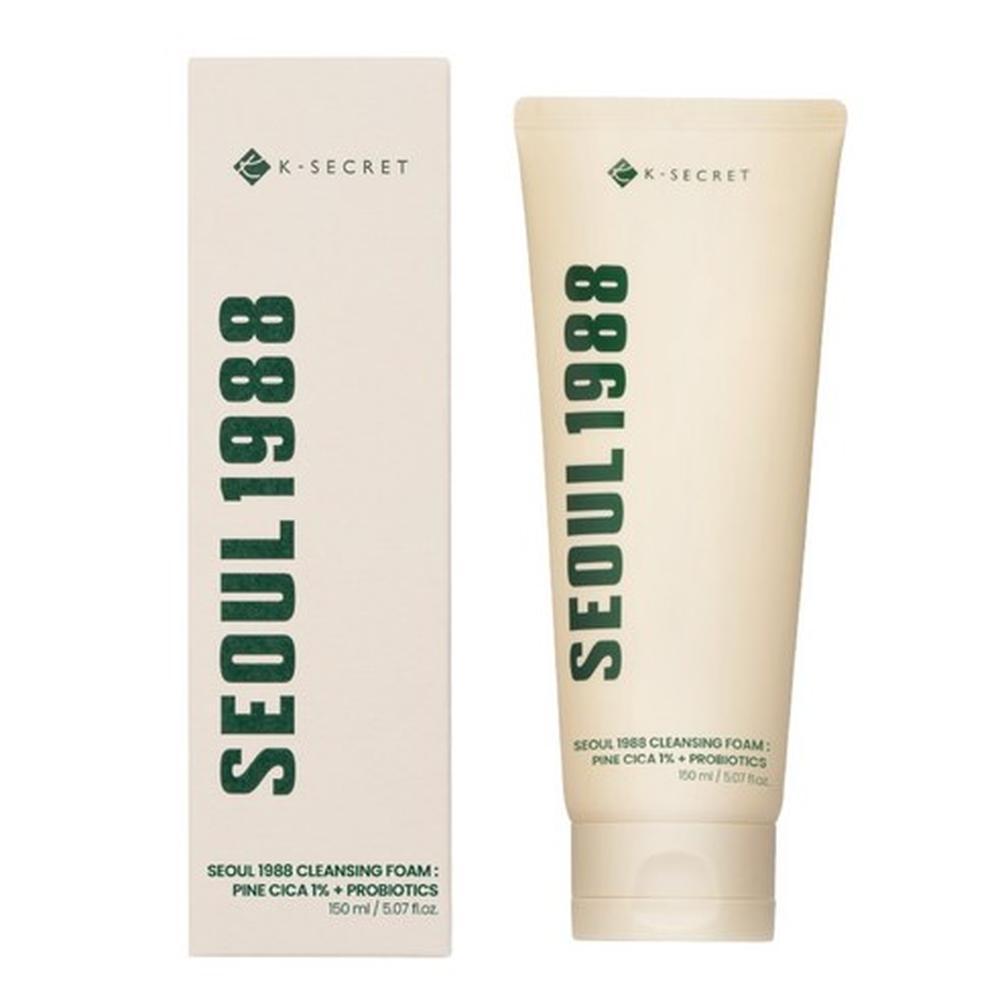 K-SECRET Seoul 1988 Cleansing Foam 150ml Pine Cica 1% + Probiotics - Gentle Cleansing, Korean