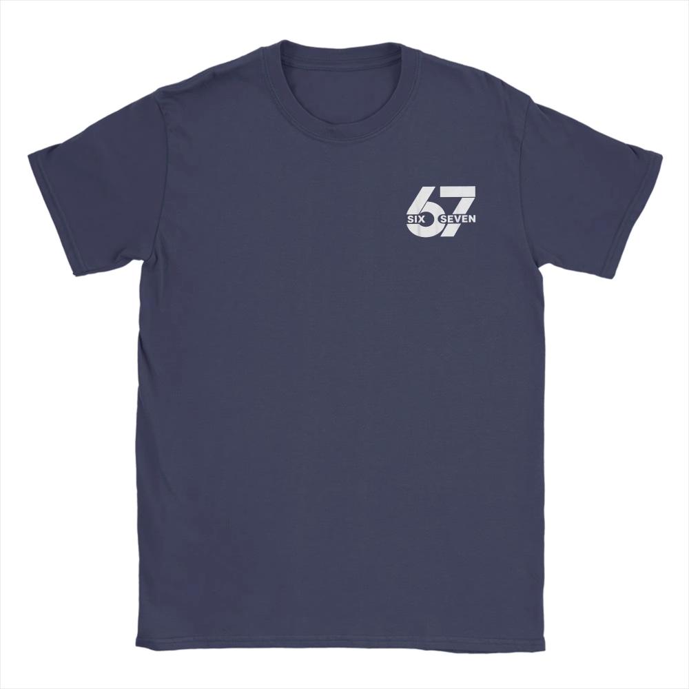 Vintage Six Seven 6 7 Meme TShirts for Unisex Women Crew Neck Cotton T Shirt Short Sleeve Tees Printed Merch