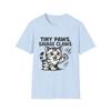 Unisex Softstyle T-Shirt Tabby Kitten Funny Tiny Paws Savage Claws Cat Cartoon