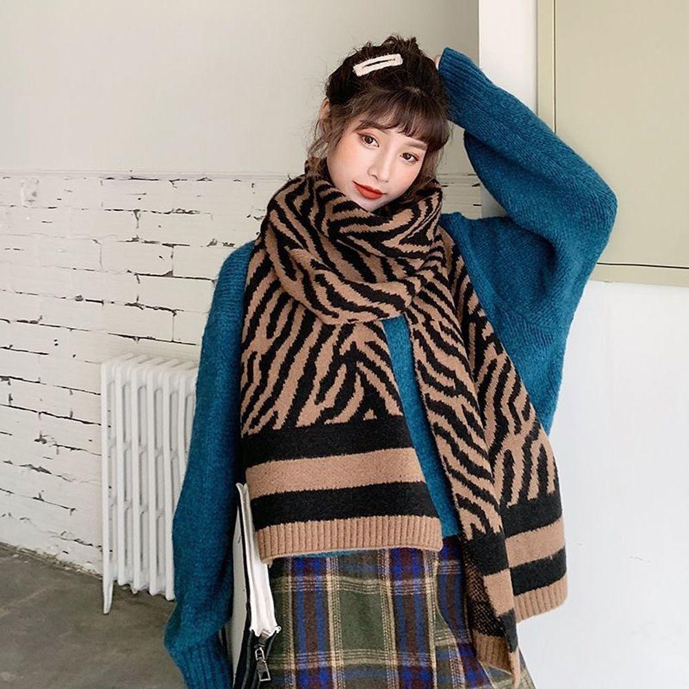 

Warm Faux Wool Women Scarf Poncho Autumn Winter Shawl Scarf Korean Style Scarf Apparel Accessories