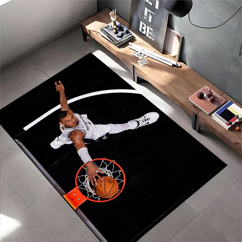 Basketball Player in Action suitable as a non-slip mat for the living room or bedroom sofa
