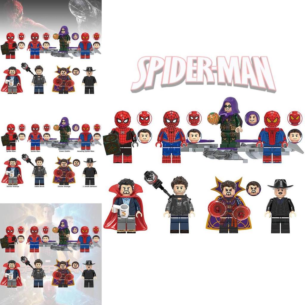 X0331 Spiderman Building Blocks Toy Set With Black And Red Superhero Suit