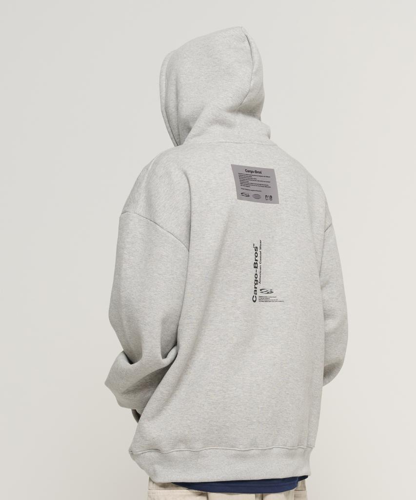 Lettering Point Oversized Hoodie (Gray)