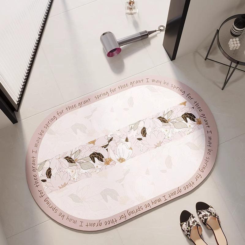 

Diatom Mud Mat Bathroom Non-slip Mat Rural Home Toilet Entry Entry Quick Drying Soft Carpet Foot Mat Moisture-wicking 40×60CM