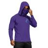Men's Summer Hawaiian Print Quick Dry Long Sleeve T Shirt Ice Silk UPF50 Plus Sun Protection Hooded Sports Fitness Outdoor Top