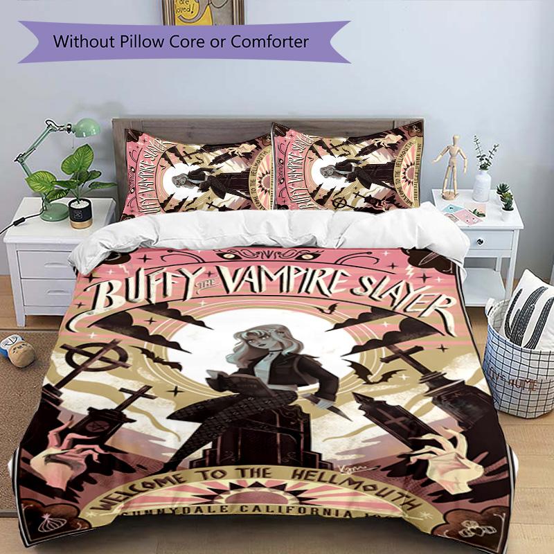 Buffy 3pcs Bedding Set Duvet Cover Closure Includes 1 Duvet Cover & 2 Pillowcases for All Seasons Bedroom Home Dorm Decor