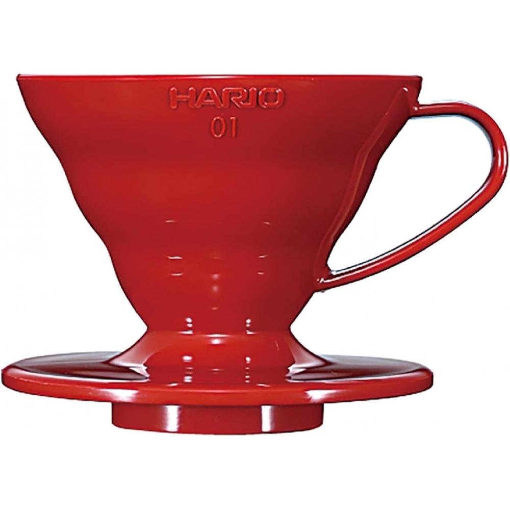 HaRio V60 Прозрачная Кофеварка-Капельник 1 2 Чашки 01 Красный VdR 01 R