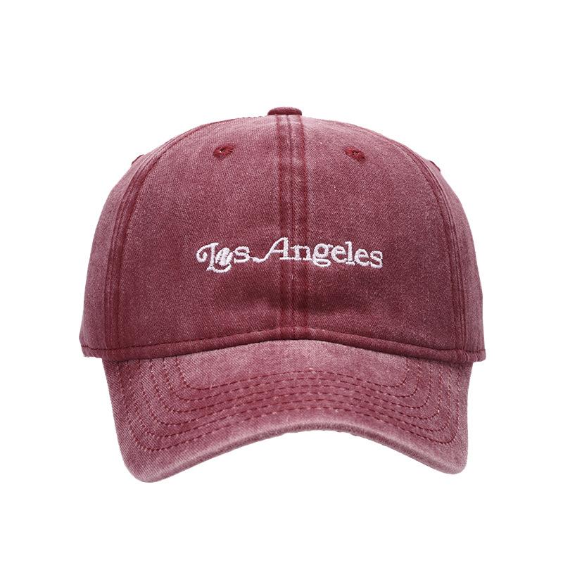 Literary Retro Letter Embroidery Cap Spring and Summer Curved Brim Fashion Soft Top Baseball Cap Couple Sun Hat