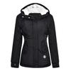 Winter Warm Coat Women's Solid Plush Thickened Jacket Outdoor Hiking Hooded Windproof Parka Coat