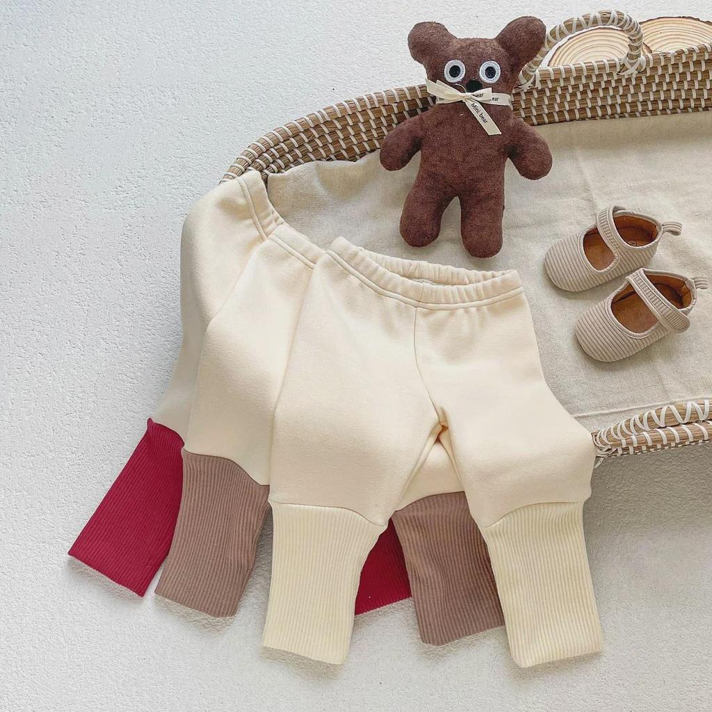 Leggings en velours pour enfants: Pantalon chaud une pièce de style coréen pour garçons et filles, automne/hiver.