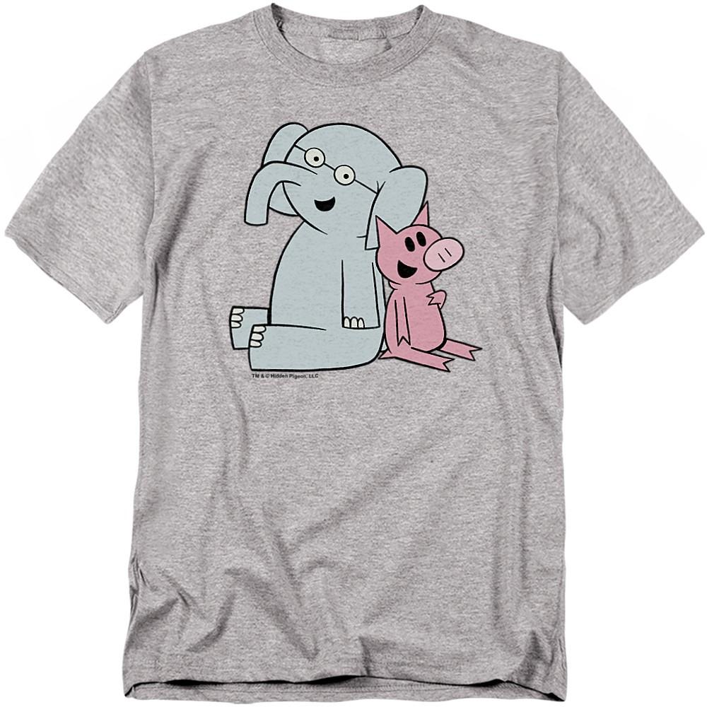 Elephant Piggie With Logo T-Shirt S-5XL Athletic Heather M