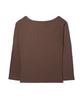 YOUHEE Basic U-Neck Quarter Sleeve Brown