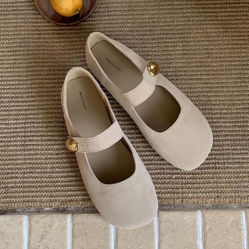 

Мода 2025 Новая Мода Металлические Женские Туфли Мэри Джейн Балетки Повседневная Женская Мягкая Обувь Неглубокие Женские Балетки Обувь Лолиты 35