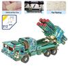 Handmade 3D Wooden Military Tank Model Puzzle for Children