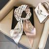 Art French Polka Dot Long Silk Scarf Femininity Versatile High Sense Spring and Autumn New with Shirt Scarf Belt