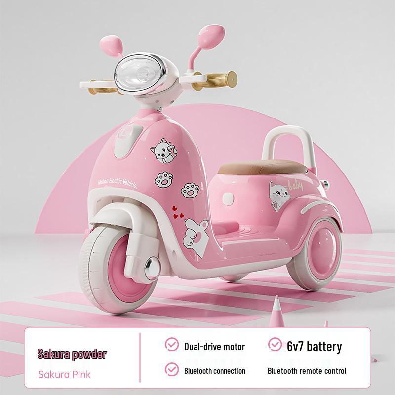 Children's Electric Ride-On Tricycle: Battery-Powered Motorcycle Toy with Remote Control for Boys and Girls