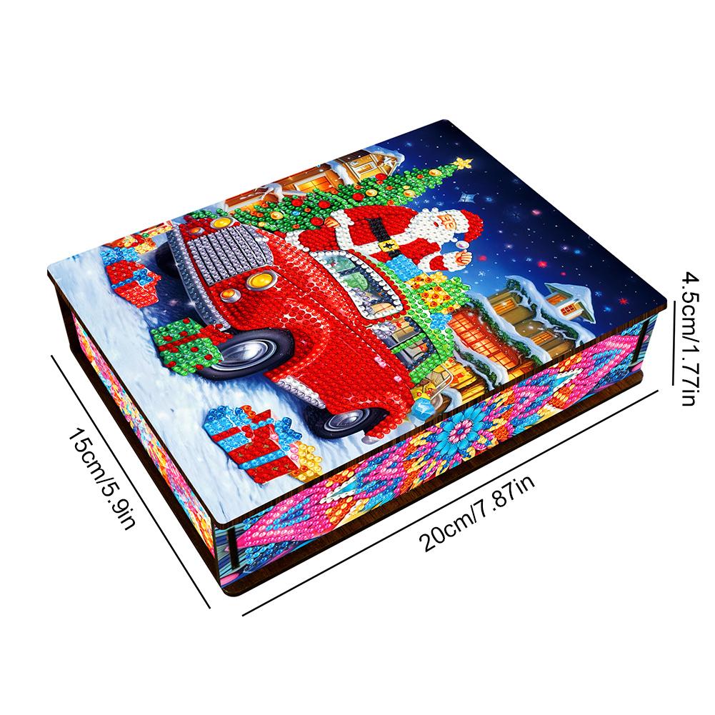 Classic Mandala Diamond Painting Jewelry Storage Case DIY Special Shaped Drill Wood Organizer Mosaic Art Kit Handmade Xmas Gifts