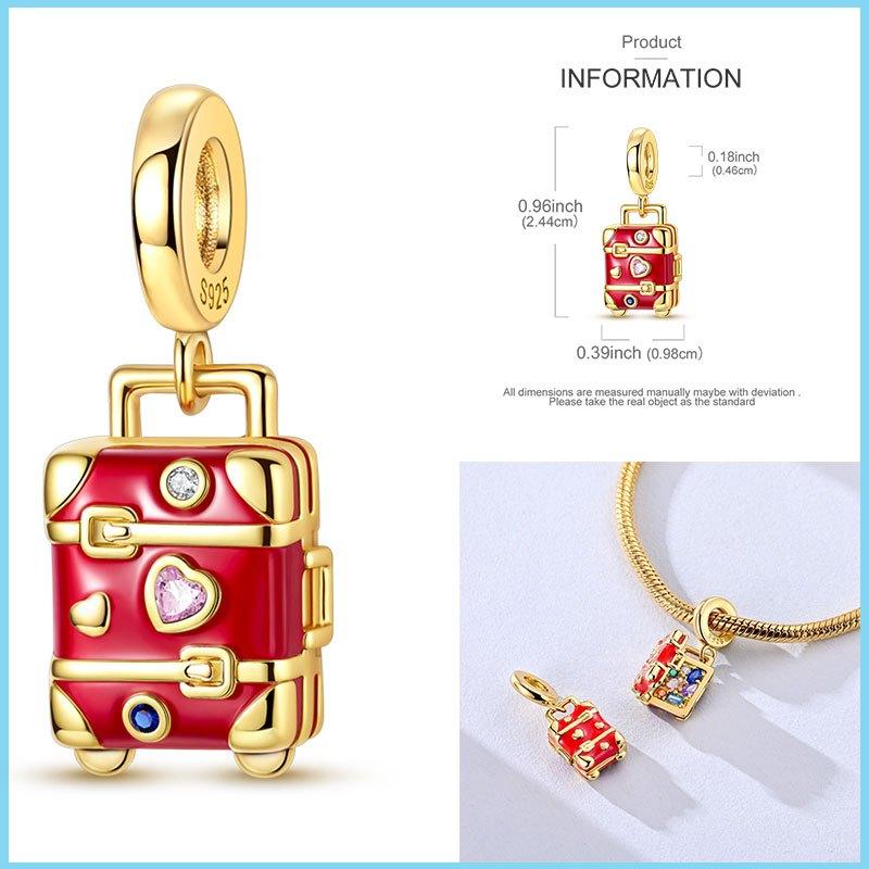 Gold Series Diy Charms Original Copper Ballet Shoes Little Milk Leopard Pendants Fit Bracelet Jewelry Gift Marking