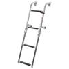 Boat Foldable 4 Steps Ladder Removable Adjustable Anti Slip 316 Stainless Steel Stern Mount for Pontoon Yachts