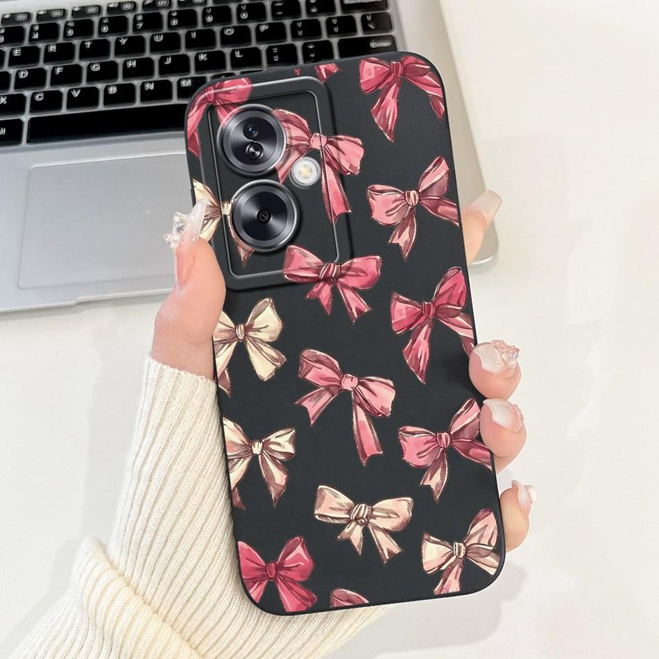 For OPPO A79 5G Beautiful Bow Rose Painting Phone Case For Oppo A79 5G CPH2553 CPH2557 Shockproof Soft Silicone Cases