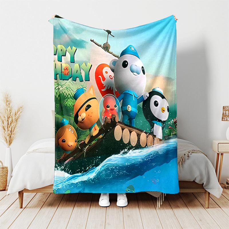 1pc Blanket The Octonauts2 Print Design, Lightweight Blanket for Sofa, Bed- Soft &Warm, Gift for All Seasons Like Christmas, Halloween
